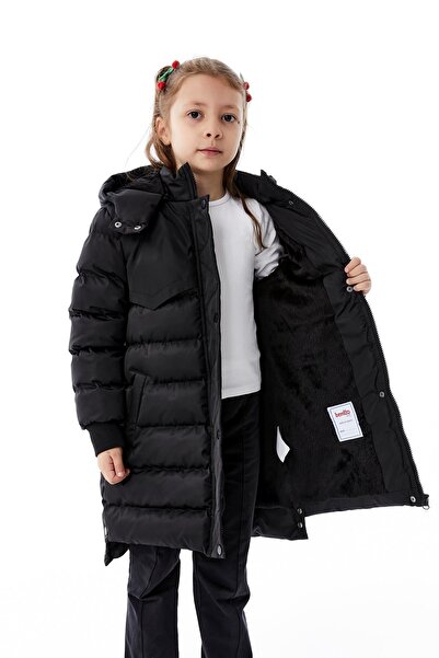 Benittokids Κοριτσίστικο χειμωνιάτικο πουπουλένιο παλτό με κουκούλα 51356