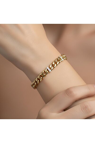 Snartun مجوهرات XUPING سوار ذهبي بسلسلة سميكة مزينة بالأحجار - تصميم كلاسيكي ...