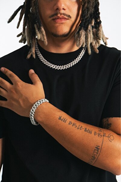 UKHWD SUPPLY 12mm Cuban Chain Zincir Kolye KA1145GM