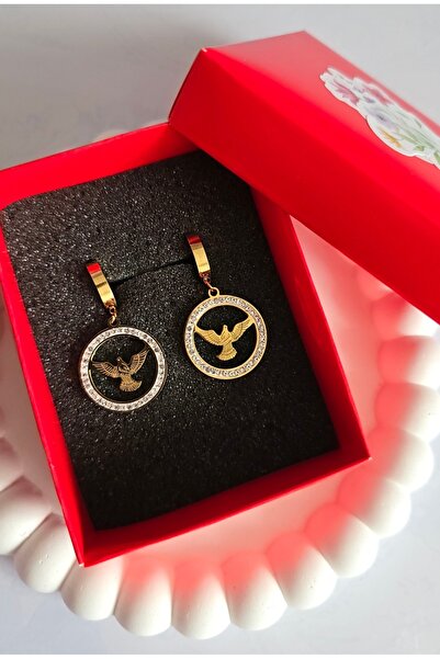 MİLUNXTE أقراط دائرية على شكل طائر مرصعة بالأحجار - تصميم معنى للروح الحرة - ...