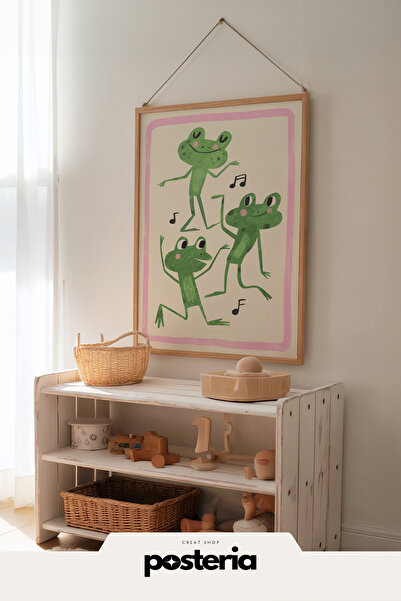 Posteria Modern Pastel Çocuk Odası Dekoru, Çocuk ve Bebek Odası Tablosu , Doğ...