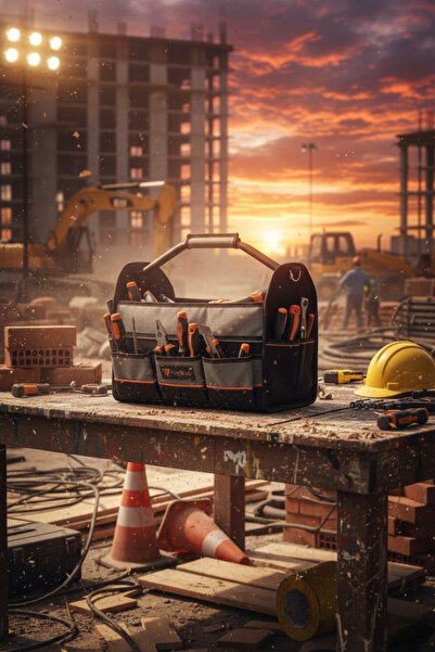 Probag 27 Compartment Iron Handle Tool Bag |   Water Resistant |   Ergonomic Shoulder Strap