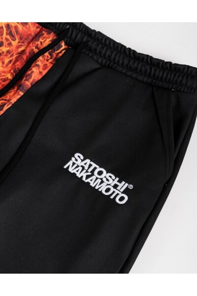No Future Sastoshi Nakamoto Flame Pants Sweatpants Nf0546Sy