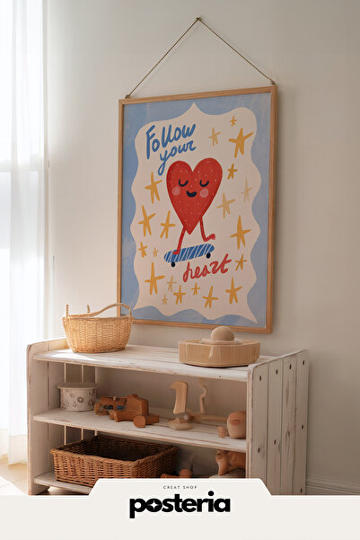 Posteria Modern Pastel Çocuk Odası Dekoru, Çocuk ve Bebek Odası Tablosu , Doğ...