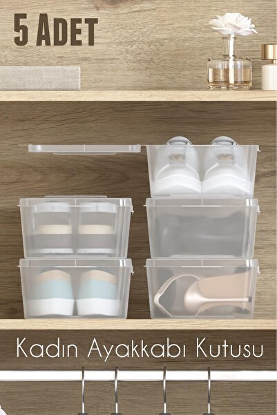 Pufwin Home 5 Adet Kadın Ayakkabı Saklama Depolama Düzenleme Kutusu