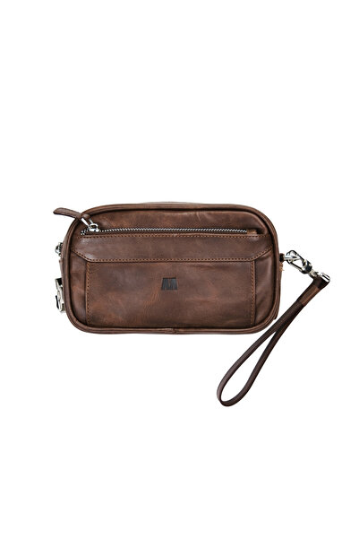 MFT Leather Design حقيبة جلدية أصلية قابلة للقفل Carew 6657 موديل Tiguan Brown