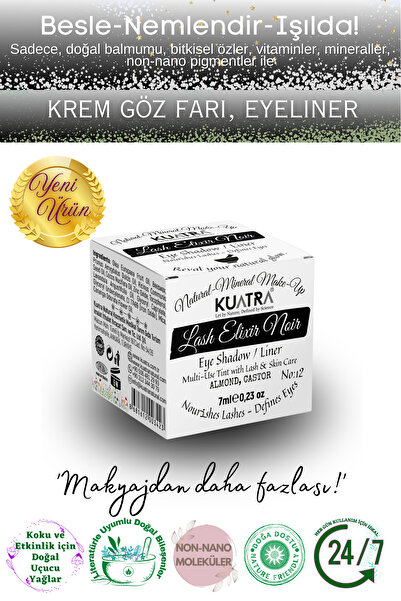 KUATRA Lash Elixir Noir Eye Shadow/Liner Multi-Use Tint with Lash &Skin Care