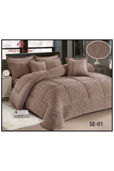 Moon Serena Winter Bedding Set, Double Size, 8 Pieces, Elegant Royal Style