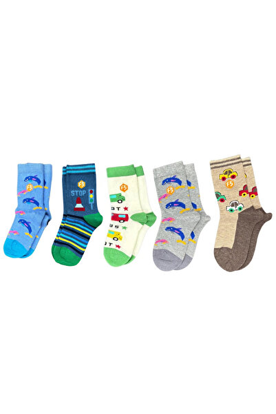 Bijutek Момчешки цветни памучни чорапи без шевове с ежедневни мотиви
