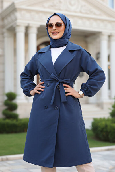 N.S NEVA STYLE Тренч з капюшоном темно-синій 62181L