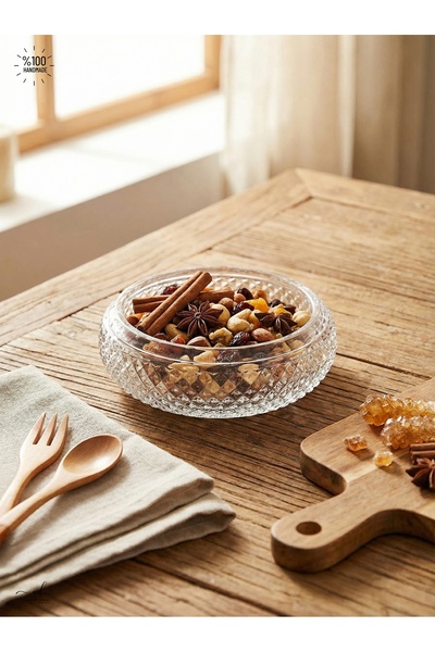 Paşabahçe Kesme Dekor 18cm Meze Tabağı,Sunumluk Kase