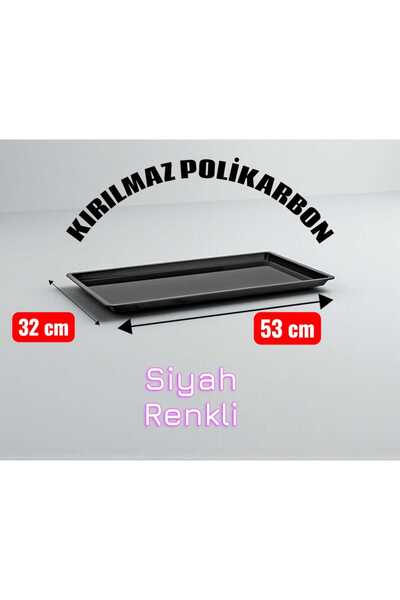 GastroPlast 32 x 53 cm BÜYÜK BOY POLİKARBON PLASTİK REYON TEPSİSİ,SUNUM TEPSİSİ,KASAP TEPSİSİ