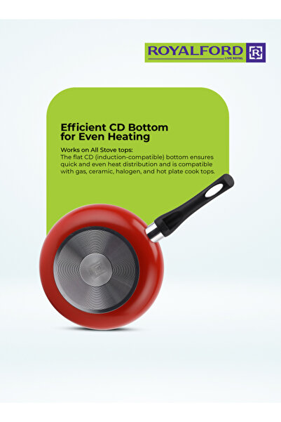 ROYALFORD مجموعة أواني طهي غير لاصقة من 9 قطع Rf11642 متنوعة