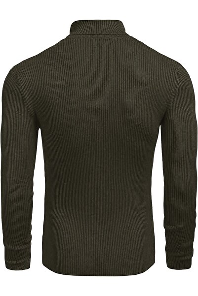 VASK Ανδρικό πλεκτό πουλόβερ κοτλέ ψηλό λαιμό – Χειμερινός ζιβάγκος εφαρμοστό