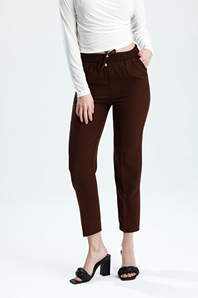 VOICTEC Παντελόνι καρότο με ψηλόμεσο ελαστικό κορδόνι και υφασμάτινες τσέπες