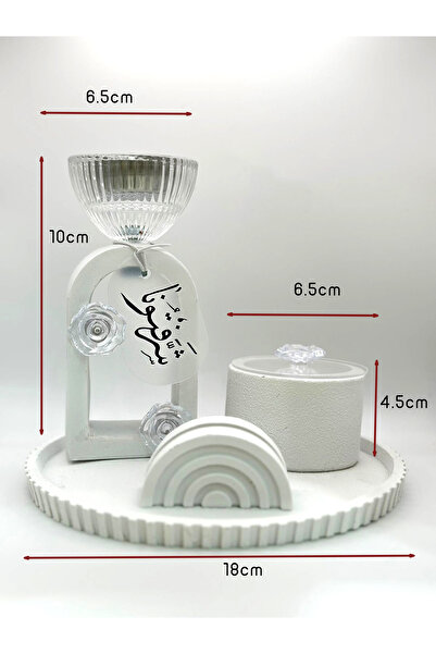 DVINA طقم مبخرة وديكور متكامل، يجمع بين البساطة العصرية والملمس الفني أبيض