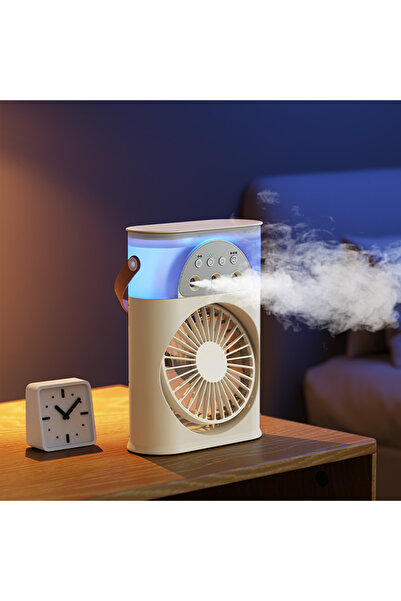 POLYGOLD 2in1 Oda Nemlendiric Ve Yazın Soğutucu Büyük Boy 250ML 3 Spreyli Hava Nemlendirici Ultrasonik Işıklı