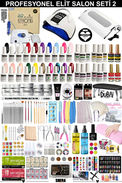 Shena Kalıcı Oje - Protez Tırnak Elit Salon Seti2(STRONG FREZE-UV-TOZ ALMA | ...