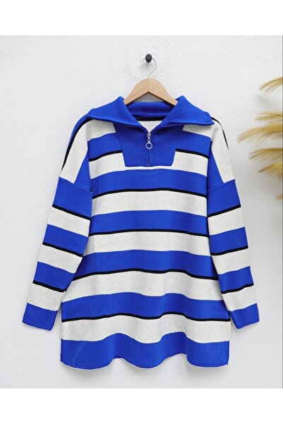 Modamorfo Трикотажна туніка з напівзастібкою на горловині - Saks