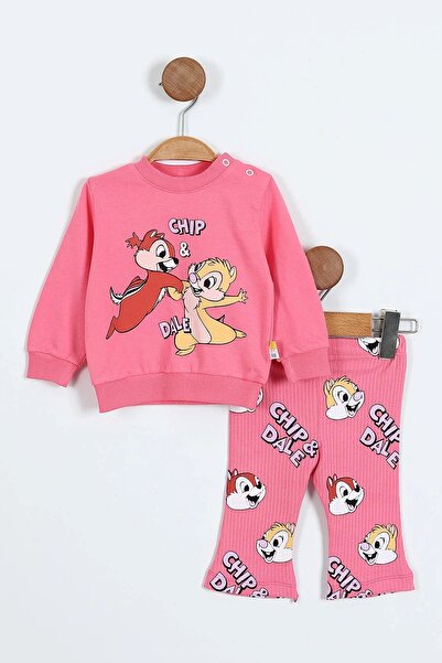 çıtır betüş 6-24 Months Chip & Dale Printed Flared Baby Set | Transitional