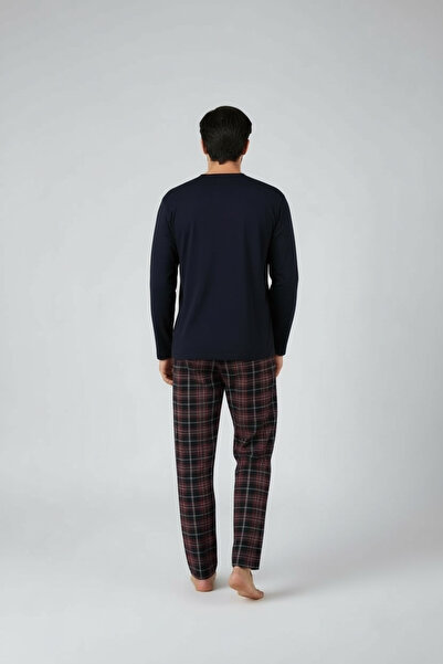 Lukitus Σετ Πιτζάμες Ανδρικές - Μακρύ μανίκι, Μηδενική λαιμόκοψη, Βαμβακερή