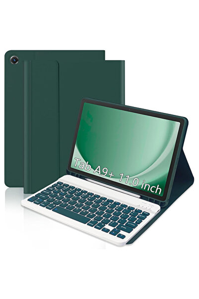 MMP SHOP Samsung Galaxy Tab A11 Plus / A9 Plus Compatible Bluetooth Enabled Case with Pen Compartment and Keyboard