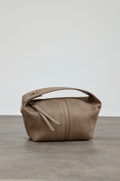 Çantacımstore Women's Archi Suede Handbag Mink