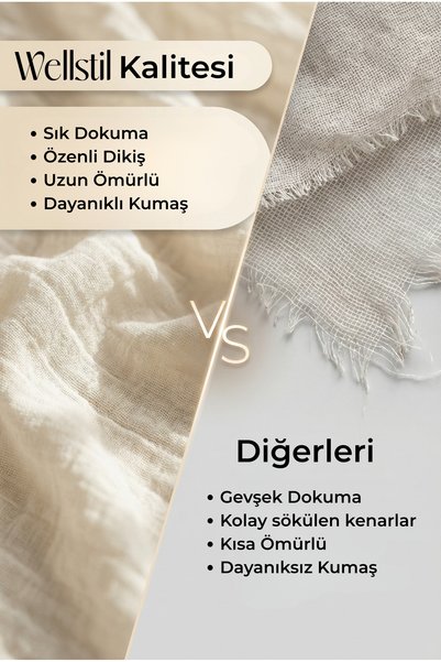 Wellstil Nuvé | %100 Pamuk Tül Runner, Bohem, Düğün Nişan Organizasyon Masa Örtüsü 90 x 300 cm Bej