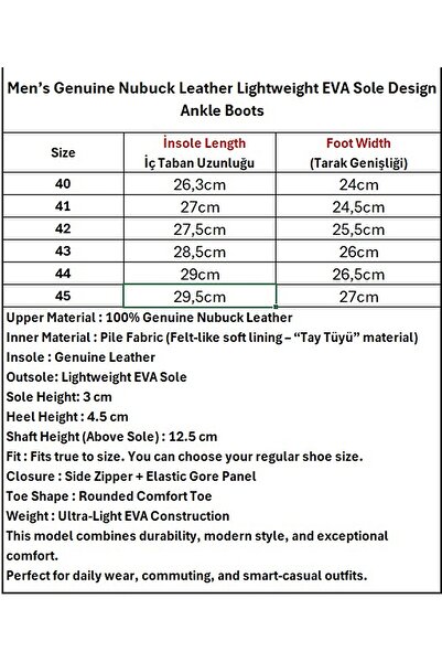 TwoEgoist Чоловічі черевики з натуральної нубукової шкіри з підошвою Eva, легкі