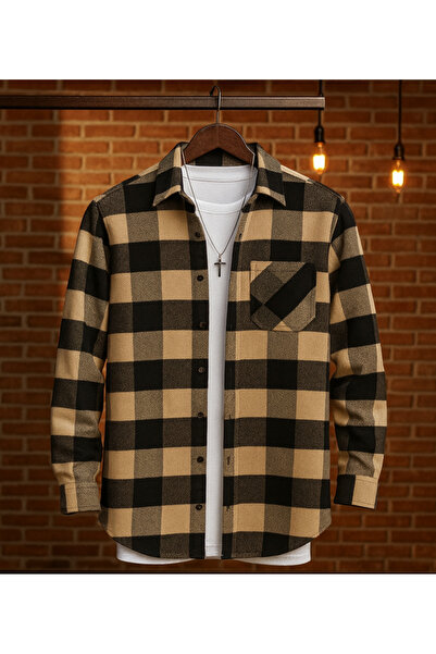 YNGMENCLASS ΧΕΙΜΕΡΙΝΟ ΠΟΥΚΑΜΙΣΟ ΞΥΛΟΚΟΜΟΥ ΜΕ ΜΟΝΗ ΤΣΕΠΗ, ΚΑΡΟΥΣΤΕΡΟ ΥΦΑΣΜΑ, ΚΑΜΒΕΣΙΟ ΒΑΜΒΑΚΙ, ΚΟΥΜΠΙΑ ΣΤΟ ΠΟΥΛΟΥΡΙΟ