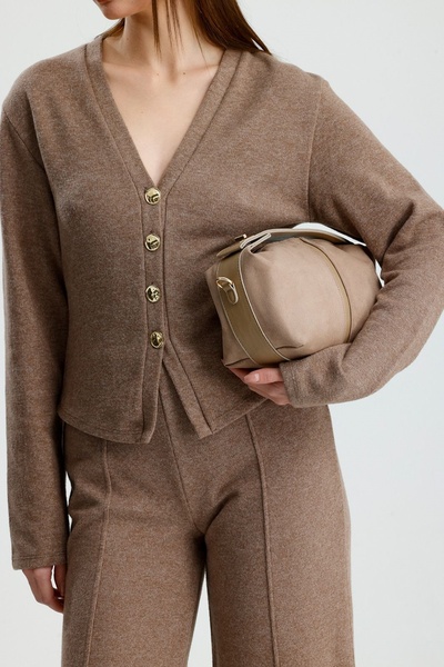 Çantacımstore Women's Archi Suede Handbag Mink