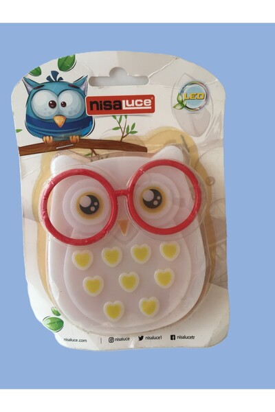 NisaLuce Baykuş Fişe Takılan Renkli LED Gece Lambası