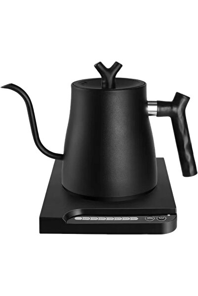 VALUE 1000ml Black Gooseneck Electric Kettle, Smart Manual Coffee Maker, Teap...