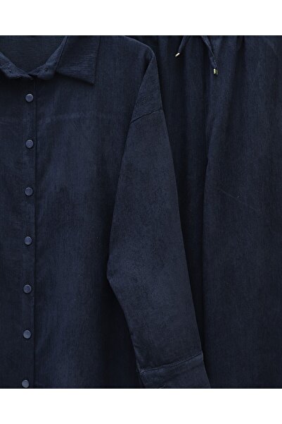 Modamorfo Shirt Pants Double Velvet Suit - Navy