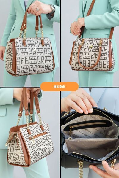 POLO CLUB Women's Polo 4 Compartment Chain Detailed Long Crossbody Strap & Handbag (24X19 cm)