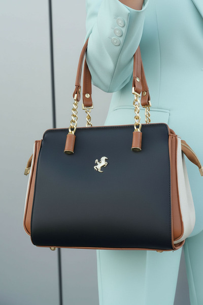 POLO CLUB Women's Polo 4 Compartment Chain Detailed Long Crossbody Strap & Handbag (24X19 cm)