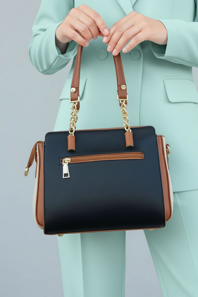 POLO CLUB Women's Polo 4 Compartment Chain Detailed Long Crossbody Strap & Handbag (24X19 cm)