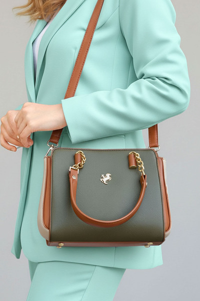 POLO CLUB Women's Polo 4 Compartment Chain Detailed Long Crossbody Strap & Handbag (24X19 cm)