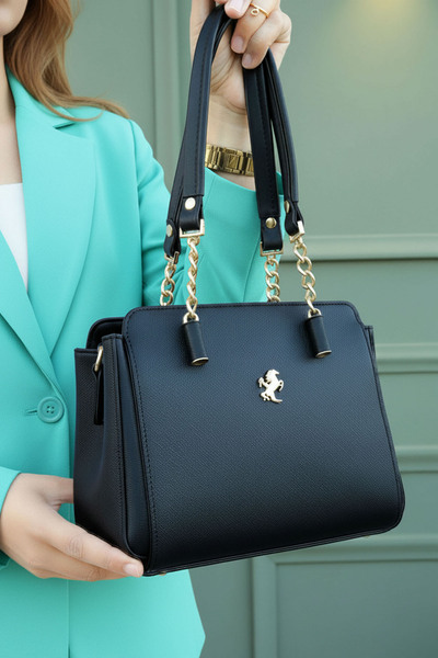 POLO CLUB Women's Polo 4 Compartment Chain Detailed Long Crossbody Strap & Handbag (24X19 cm)