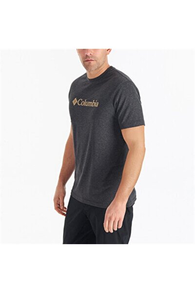 Columbia Cs0287 csc m basic big logo brushed ss tee anthracite melange