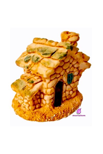 morlalem m Mini Miniature Knitted Stone Mountain House, Ornament House Silico...