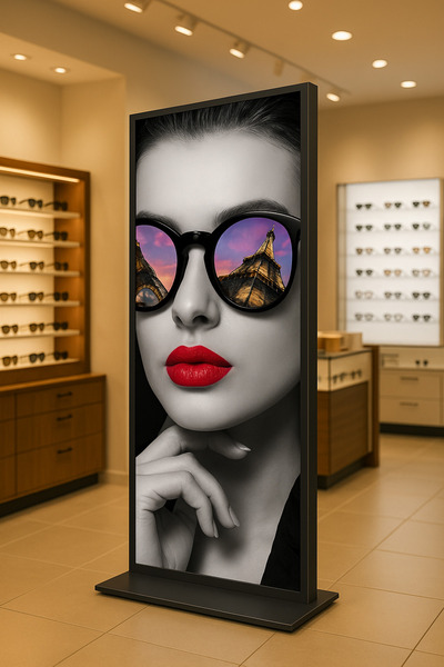 Grand City Media حامل إطار LED | أسود | مزدوج الجوانب