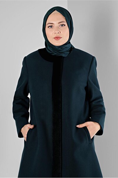 Alvina معطف بجيب مزين بالفرو 90366