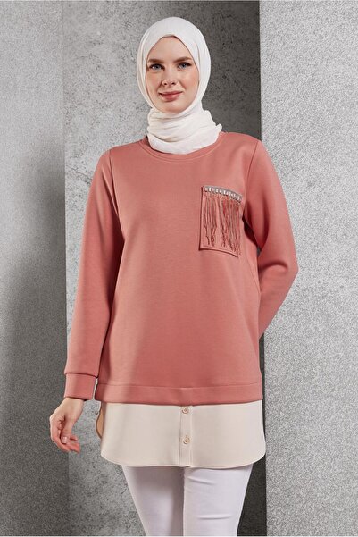 Alvina 45153 Model Garnished Tracksuit Tunic