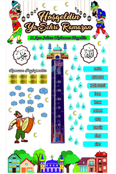 Göktuğ Hediyelik ramazan duvar ve okul seti folyo