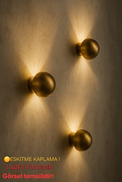 Bozyaka Aydınlatma تصميم زخرفي على شكل فطر، شمعدان حائط مطلي عتيق داخلي (يتضمن مصابيح LED نهارية!!!)