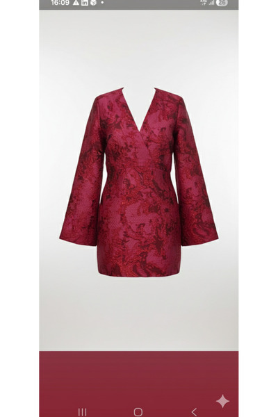 GlamarouX 3638 Burning Red Glamx Jakar Yilbasi Ozel Elbisesi