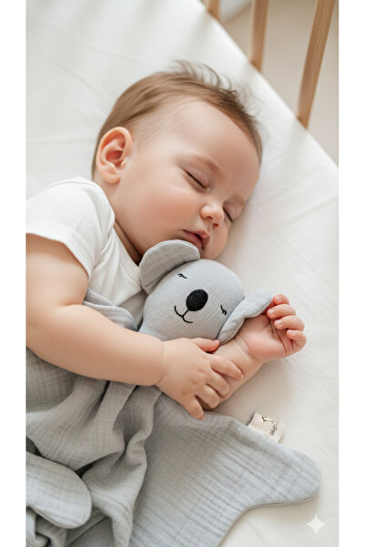O&G Collection Sevimli Koala %100 Pamuklu 8 Katlı Müslin Uyku Arkadaşı/ Bebek...