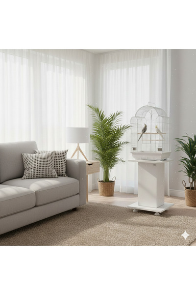 Kanki Pet A-700 Kardelen Boyalı papağan Kafesi ve mobilya stand