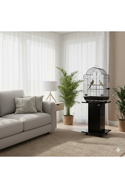 Kanki Pet A-700 Kardelen Krom Kaplama papağan kafesi ve mobilya stand